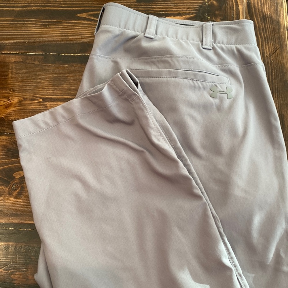 Two Under Armour Men's Showdown Golf Pants.  One black and one gray